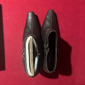 Nine west black faux leather